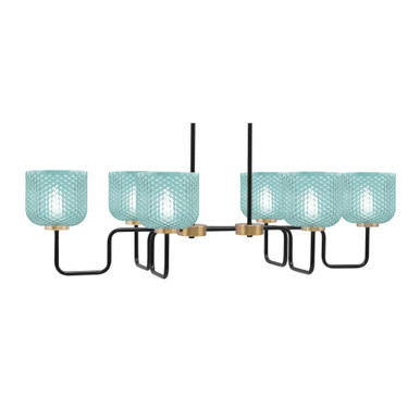 Sandia Six Light Island 10.25 Inch Tall and 42 Inch Length by Toltec - 6236-1025-42