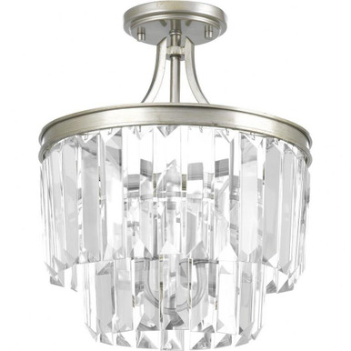 Glimmer 3 Light 13.13 Inch Wide Semi Flush Mount by Progress - P2325