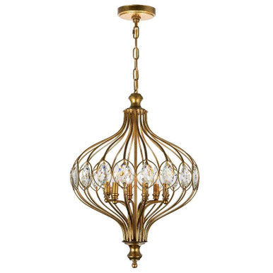 Altair 6 Light Small Chandelier by CWI - 9935P19-6-182