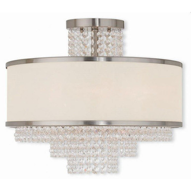Prescott 5 Light 18 Inch Wide Semi Flush Mount by Livex - 50795-91