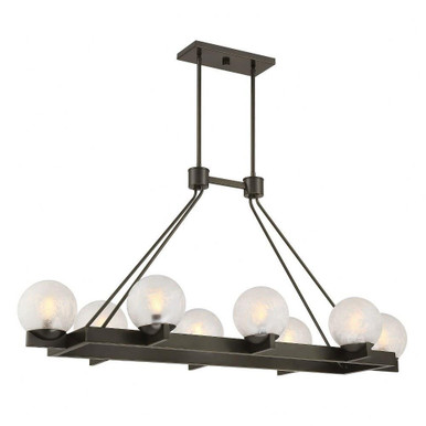 Darien 8Light Linear Chandelier 22.25 Inch X 19.75 Inch Wide by Savoy House - 1-1016-8