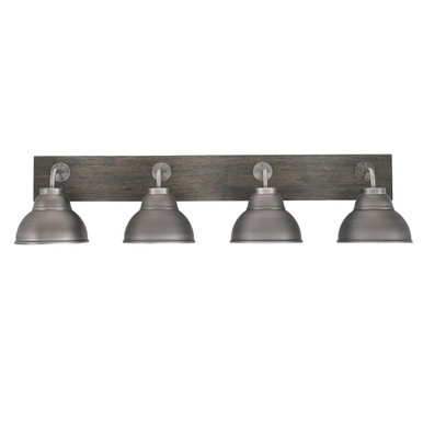 Oxbridge 4 Light Metal Shade Vanity Light 8.75 Inch Tall by Toltec - 1774-GPDW-427-GP