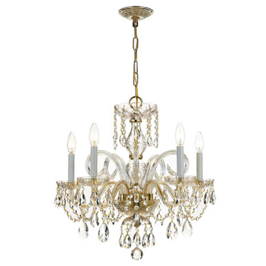Traditional Crystal 5 Light Medium Chandelier by Crystorama 1005 - 1005