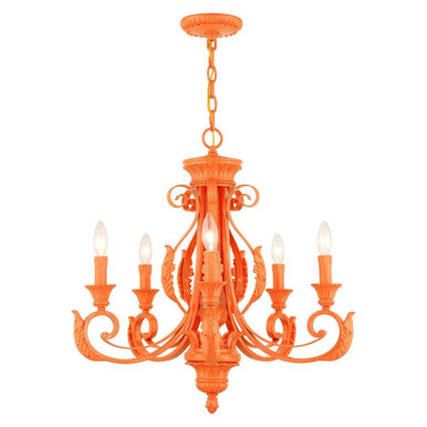 Valencia 5 Light Medium Chandelier by Livex - 49065