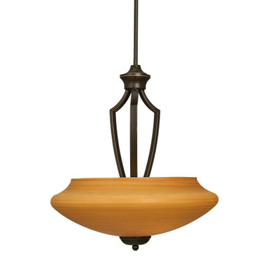Zilo 3 Light Steel Large Pendant by Toltec - 567-18-21-