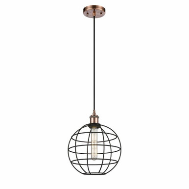 Lake Placid 1 Light Small Cord Hung Pendant 10 Inch Wide by Innovations - 516-1P-LP-10