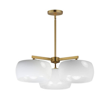 Glazed 3 Light Chandelier 8.25 Inch Tall and 26 Inch Wide by Maxim - 26143