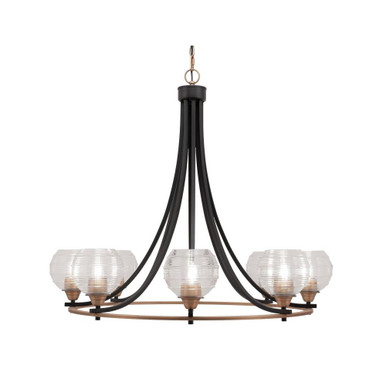 Paramount 8 Light Uplight Chandelier 31 x 35.25 Inches Wide by Toltec  - 3408-MBBR-5110