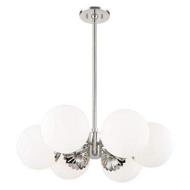 Paige 6 Light Chandelier 8 Inches Tall and 26 Inches Wide by Mitzi - H193806-PN