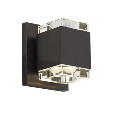 Voto 277V 12.4W 1 LED Square Wall Sconce by Visual Comfort Modern - 700WSVOTSCB-LED930-277