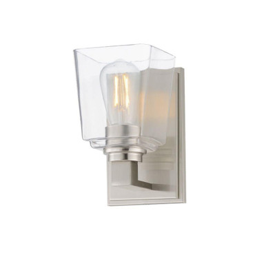 Cubos 1 Light Wall Sconce 8.25 Inch Tall and 4.75 Inch Wide by Maxim - 21381CLSN