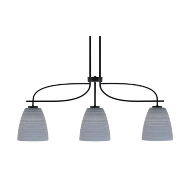Cavella 3 Light Matrix Glass Island Pendant 36.25 Inch Length by Toltec - 3936-MB-4072