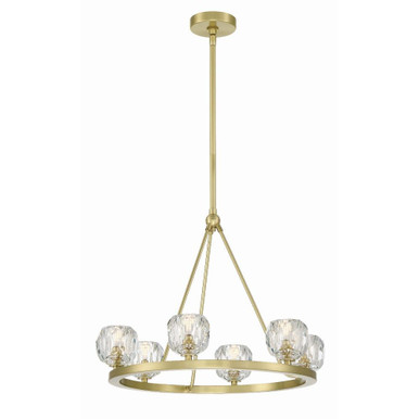 Aragon 24W 6 LED Chandelier 28 x 24 Inches Wide by Crystorama - ARA-10264-SB