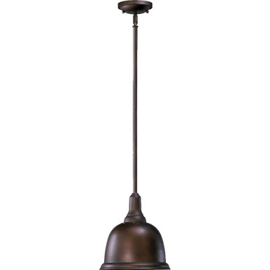 1 Light Small Dome Pendant 15.5 Inch Tall by Quorum - 802-10-86