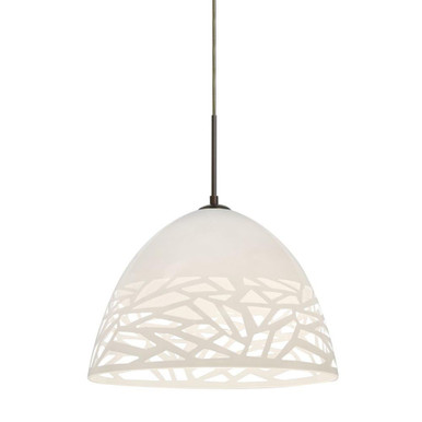 Kiev 1 Light Medium Pendant with Flat Canopy by Besa - 1JT-KIEV
