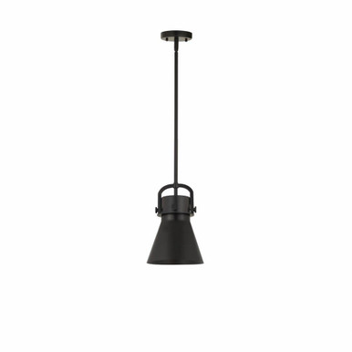 Newton Cone 1 Light Metal Small Stem Pendant 8 Inch Wide by Innovations - 410-1SS-M411-8
