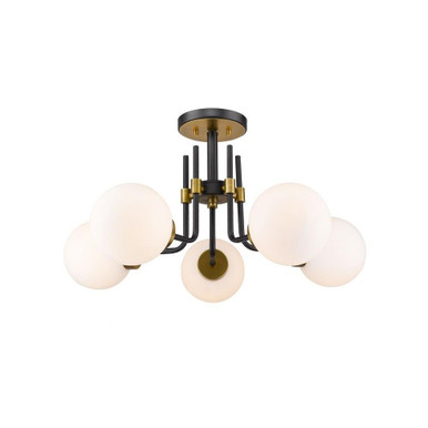 Parsons 5 Light 27 Inch Wide Flush Mount by Z-Lite - 477-5SF