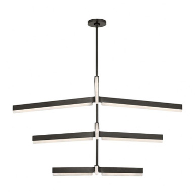 Linea 40W 9 LED 3 Tier Chandelier 56 Inch Wide by Visual Comfort Modern - KWCH705
