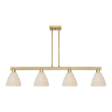 Natural Ballston Dome 4 Light Stem Hung Island 48 Inch Wide by Innovations - 716-4I-NBD-75_P