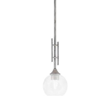 Uptowne 1 Light Mini Stem Hung Pendant 17.75 Inch Tall by Toltec - 320-DG-4100