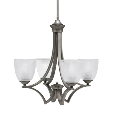 Zilo 4 Light Small Chandelier by Toltec 564-GP-500 - 564-GP-500