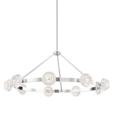 Barclay 9 Light Chandelier 19.5 x 50.5 Inch Wide by Hudson Valley - 6150-PN