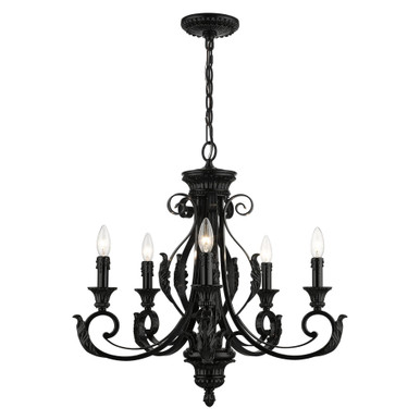 Valencia 5 Light Chandelier 24 x 25 Inches Wide by Livex - 49065-68