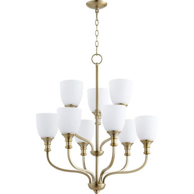 Richmond 9 Light Medium 2 Tier Chandelier by Quorum - 6811-9