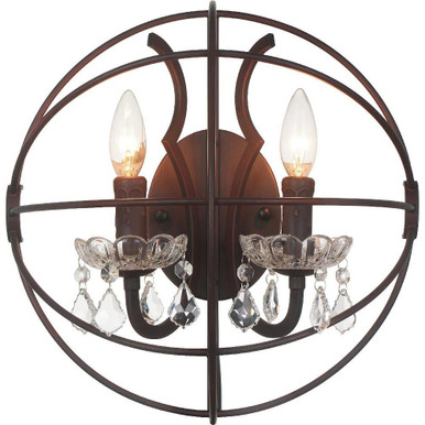 Campechia 2 Light Wall Sconce by CWI - 5465W14DB-2