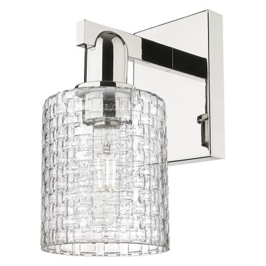 Cobbleskill 1 Light Basketweave Wall Sconce 10.75 X 5 Inch by Innovations - 716-1W-G112C-5