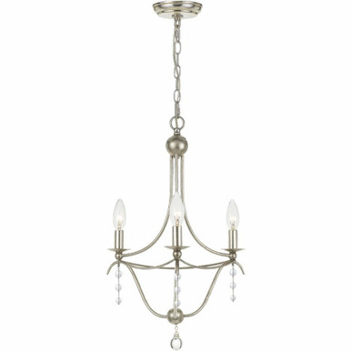 Metro 3 Light Small Candle Style Chandelier by Crystorama - 433-sa