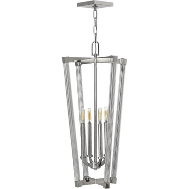 Empire 4 Light Large Foyer Pendant by Fredrick Ramond - FR36015PNI