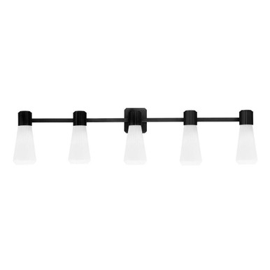 Everleigh 5 Light Bath Bar 11.25 Inch Tall and 46.5 Inch Length by Toltec - 4825-MB-881