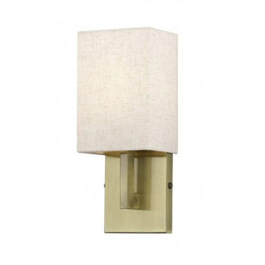 Monroe 1 Light ADA Wall Sconce 12.25 Inch Tall and 5 Inch Wide by Livex - 52131-01