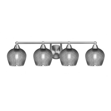 Paramount 4 Light Bath Bar 7.5 Inch Tall and 31 Inch Length by Toltec - 3424-BN-4602