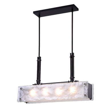 Assunta 4 Light Modern Linear Chandelier by CWI - 9973P28-4-101