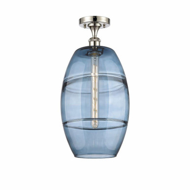 Vaz 1 Light 10 Inch Wide Industrial Semi Flush Mount by Innovations - 516-1C-G557-10