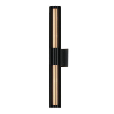 Citadel 12W 2 LED Outdoor Wall Mount 28 Inch Tall and 3.25 Inch Wide by ET2 - E30318-BK