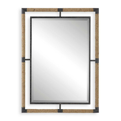 Melville Iron and Rope Mirror 38 Inch Tall and 28 Inch Wide by Uttermost - 09769