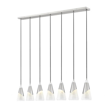Aimie 7 Light Linear Chandelier 15.75 Inch Tall and 7 Inch Wide by Z Lite - 828P7-7L