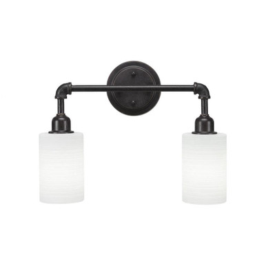 Vintage 2 Light Vanity Light 16.25 Inch Length by Toltec - 182-DG-300