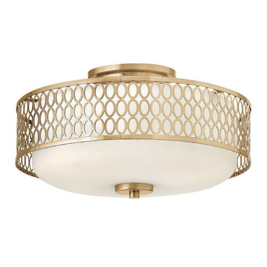 Jules 3 Light 15 Inch Wide Semi Flush Mount by Fredrick Ramond - FR35601BRG