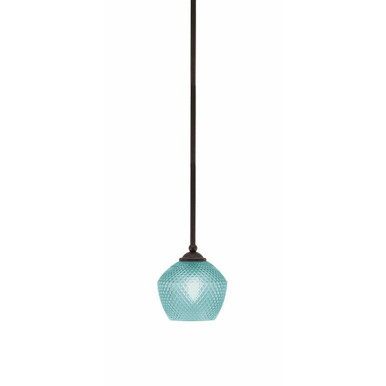 Zilo 1 Light Stem Hung Mini Pendant 6.5 Inch Tall and 6 Inch Wide by Toltec - 560-46-2