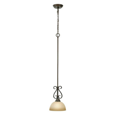 Riverton 1 Light Small Pendant by Golden - 1567-M1L PC