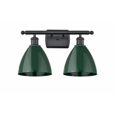 Plymouth Dome 2 Light Vanity Light 17.75 Inch Wide by Innovations - 516-2W-PLYM-75