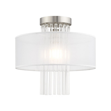 Alexis 1 Light 13 Inch Wide Flush Mount by Livex - 41145