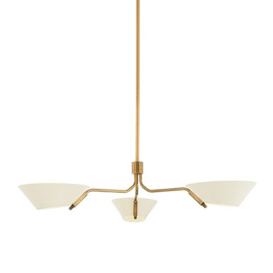 Sacramento 3 Light Chandelier 8.25 Inches Tall and 43 Inches Wide by Troy - F8143-PBR/SSD