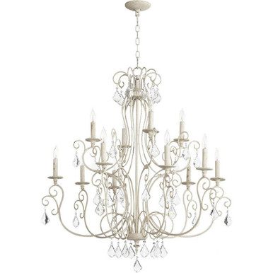 Ariel 12 Light Oversized 2 Tier Chandelier by Quorum - 6205-12-70