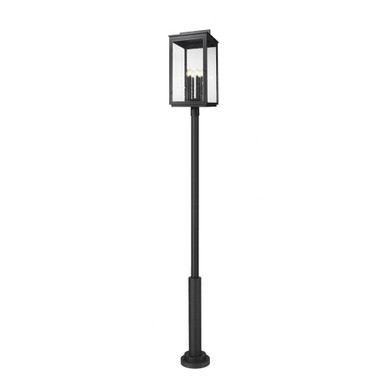 Hartwell 6 Light Outdoor Post Mount 127.25 Inch and 15 Inch Wide by Z Lite - 5019PHXXLR-5010P-BK