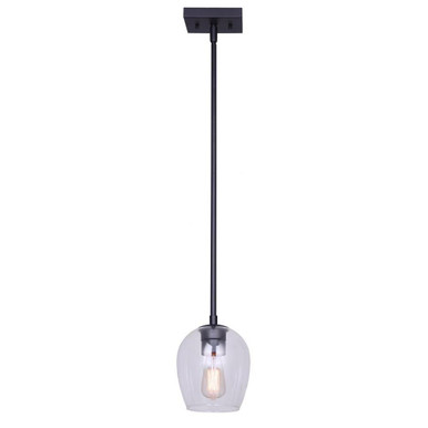 Cain 1 Light Medium Pendant by Canarm Inc - IPL1019A01BK